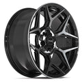4P06 20x9 Gloss Black w/ Brushed Face & Tinted Clear WHEELS