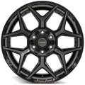 4P06 20x9 Gloss Black w/ Brushed Face & Tinted Clear WHEELS