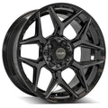 4P06 20x9 Gloss Black w/ Brushed Face & Tinted Clear WHEELS