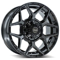 4P06 20x9 Gloss Black w/ Brushed Face & Tinted Clear WHEELS