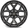 4P06 20x10 Gloss Black w/ Brushed Face & Tinted Clear WHEELS