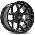 4P06 20x10 Gloss Black w/ Brushed Face & Tinted Clear WHEELS