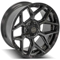 4P06 20x10 Gloss Black w/ Brushed Face & Tinted Clear WHEELS