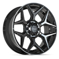 4P06 22x9 Gloss Black w/ Brushed Face & Tinted Clear WHEELS