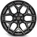 4P06 22x12 Gloss Black w/ Brushed Face & Tinted Clear WHEELS