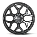 4P06 24x10 Gloss Black w/ Brushed Face & Tinted Clear WHEELS