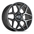 4P06 24x10 Gloss Black w/ Brushed Face & Tinted Clear WHEELS