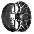 4P06 24x10 Gloss Black w/ Brushed Face & Tinted Clear WHEELS