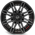 4P08 20x10 Gloss Black w/ Brushed Face & Tinted Clear WHEELS