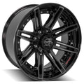 4P08 22x10 Gloss Black w/ Brushed Face & Tinted Clear WHEELS