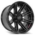4PLAY Wheel for Ram-Dodge-Jeep-GM-Ford 4P08 Brushed Black Rim