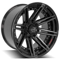4PLAY Wheel for Ram-Dodge-Jeep-GM-Ford 4P08 Brushed Black Rim
