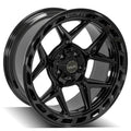4P55 20x10 Gloss Black w/ Brushed Face & Tinted Clear WHEELS
