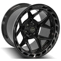 4P55 20x12 Gloss Black w/ Brushed Face & Tinted Clear WHEELS