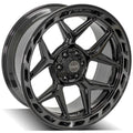 4P55 22x10 Gloss Black w/ Brushed Face & Tinted Clear WHEELS