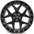 4P55 22x12 Gloss Black w/ Brushed Face & Tinted Clear WHEELS