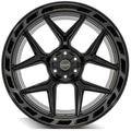 4P55 24x12 Gloss Black w/ Brushed Face & Tinted Clear WHEELS
