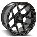 4P55 24x12 Gloss Black w/ Brushed Face & Tinted Clear WHEELS