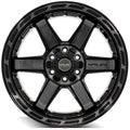 4P63 20x10 Gloss Black w/ Brushed Face & Tinted Clear WHEELS