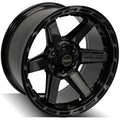 4P63 20x10 Gloss Black w/ Brushed Face & Tinted Clear WHEELS