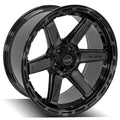 4P63 22x10 Gloss Black w/ Brushed Face & Tinted Clear WHEELS