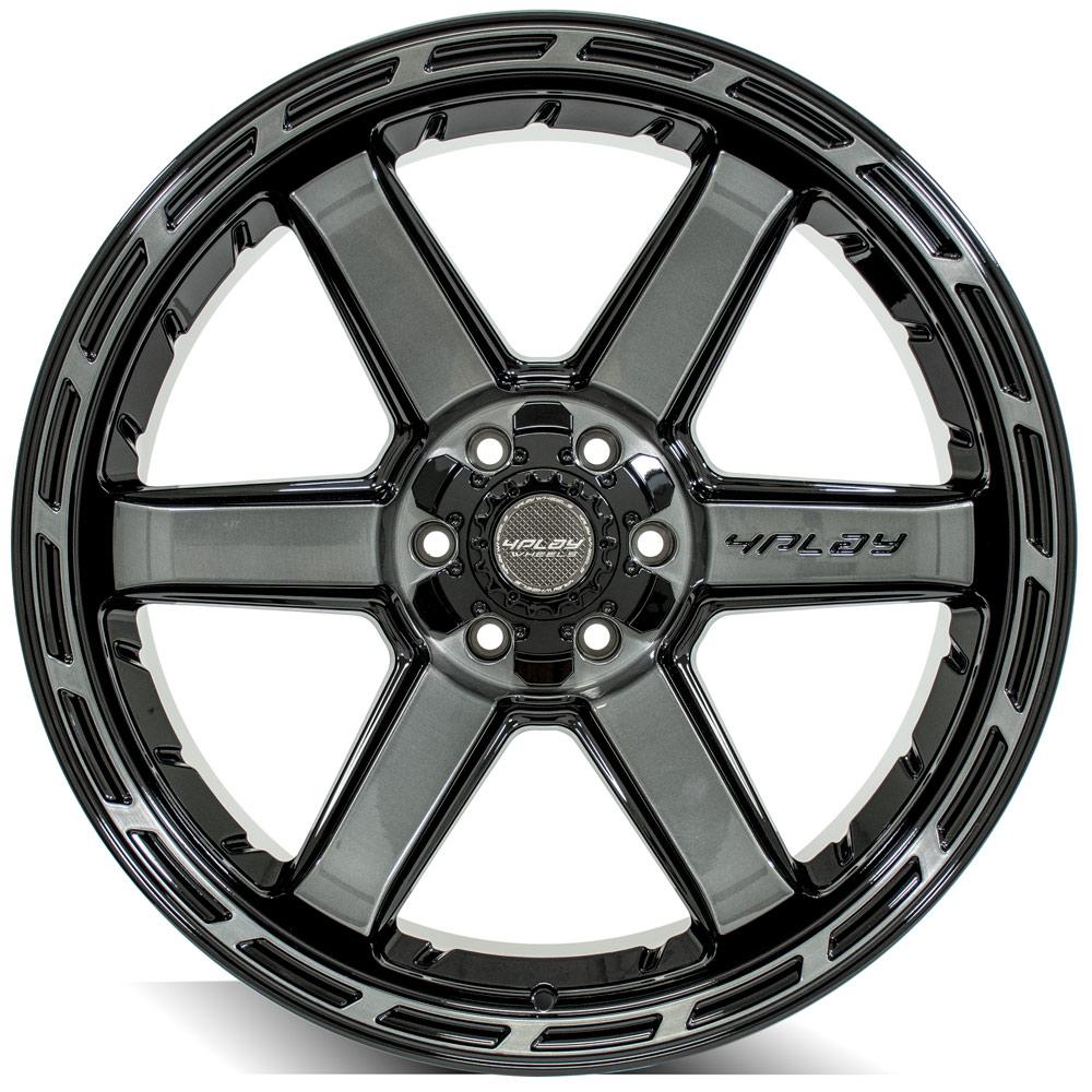 4P63 22x10 Gloss Black w/ Brushed Face & Tinted Clear WHEELS