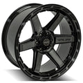 4P63 22x10 Gloss Black w/ Brushed Face & Tinted Clear WHEELS