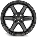 4P63 22x12 Gloss Black w/ Brushed Face & Tinted Clear WHEELS