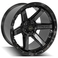 4P63 22x12 Gloss Black w/ Brushed Face & Tinted Clear WHEELS