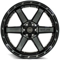 4P63 22x12 Gloss Black w/ Brushed Face & Tinted Clear WHEELS