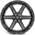 4P63 24x12 Gloss Black w/ Brushed Face & Tinted Clear WHEELS
