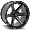 4P63 24x12 Gloss Black w/ Brushed Face & Tinted Clear WHEELS