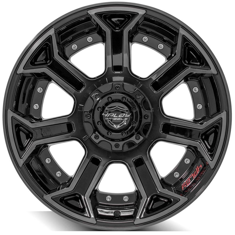 4PLAY Wheel for GM-Ford-Lincoln-Nissan-Toyota 4P70 Brushed Black