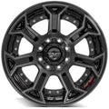 4PLAY Wheel for Chevy-GMC 4P70 Brushed Black Rim