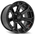 4PLAY Wheel for Ram-Dodge-Jeep-GM-Ford 4P70 Brushed Black Rim