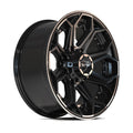 4P80R 20x9 Gloss Black w/ Brushed Face & Tinted Clear WHEELS