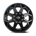 4P80R 20x9 Gloss Black w/ Brushed Face & Tinted Clear WHEELS