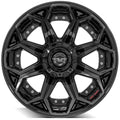 4P80R 20x10 Gloss Black w/ Brushed Face & Tinted Clear WHEELS