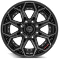 4P80R 20x10 Gloss Black w/ Brushed Face & Tinted Clear WHEELS