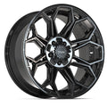 4P83 20x9 Gloss Black w/ Brushed Face & Tinted Clear WHEELS