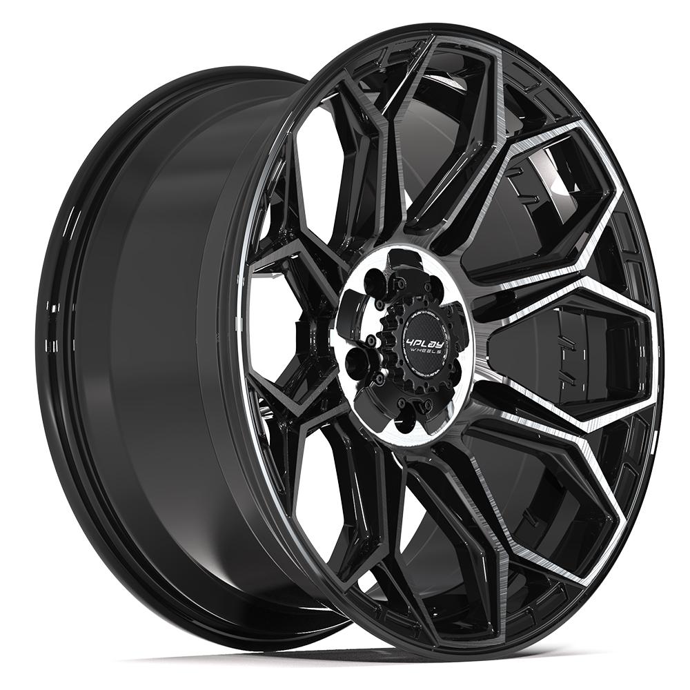4P83 20x9 Gloss Black w/ Brushed Face & Tinted Clear WHEELS