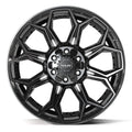 4P83 20x9 Gloss Black w/ Brushed Face & Tinted Clear WHEELS