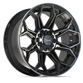 4P83 20x9 Gloss Black w/ Brushed Face & Tinted Clear WHEELS