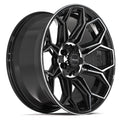 4P83 20x9 Gloss Black w/ Brushed Face & Tinted Clear WHEELS