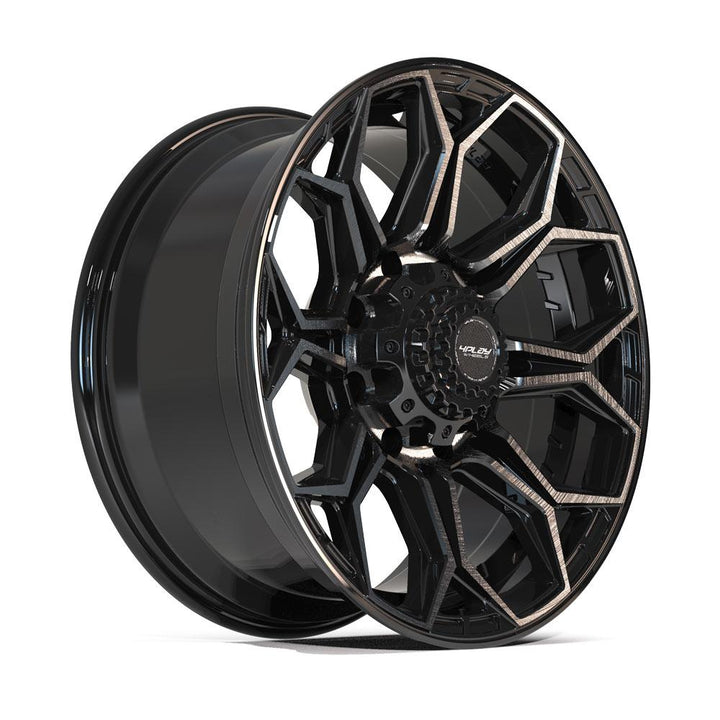 4P83 20x9 Gloss Black w/ Brushed Face & Tinted Clear WHEELS