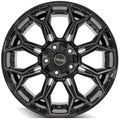 4P83 20x10 Gloss Black w/ Brushed Face & Tinted Clear WHEELS
