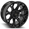 4P83 20x10 Gloss Black w/ Brushed Face & Tinted Clear WHEELS