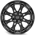 4P83 20x10 Gloss Black w/ Brushed Face & Tinted Clear WHEELS