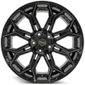 4P83 22x10 Gloss Black w/ Brushed Face & Tinted Clear WHEELS