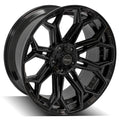 4P83 22x10 Gloss Black w/ Brushed Face & Tinted Clear WHEELS